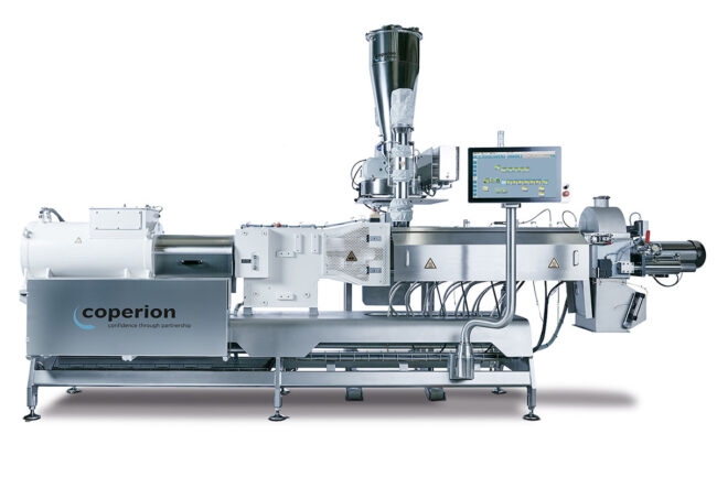 Coperion ZSK Mv high-efficiency twin-screw extruder with a hygienic design