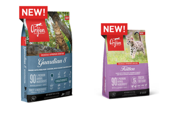 Orijen's new Guardian 8 cat food and kitten food