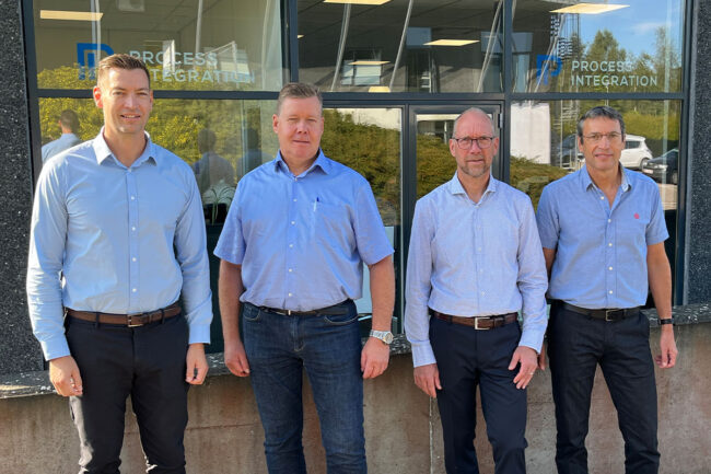 Lars Johansen, co-founder; Neils Malling Laursen, CEO; Kurt Myhlert Olsen, head of administration, human resources and finance; and Sti Løvgreen, co-founder of PI.