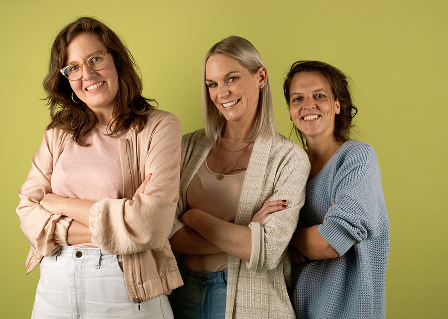 STRAYZ’s founders, from left to right: Madeline Metzsch, Saskia te Kaat and Stefanie Zillessen