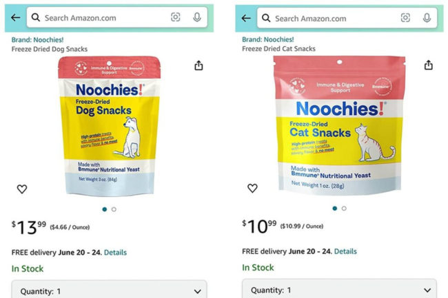 Noochies! cultivated pet food brand launches on Amazon.com