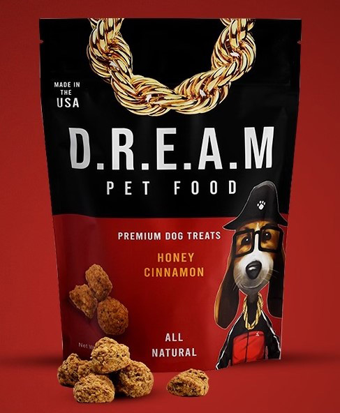 D.R.E.A.M. pet treat packaging