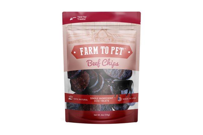 Farm to Pet's new Beef Chips pet treat