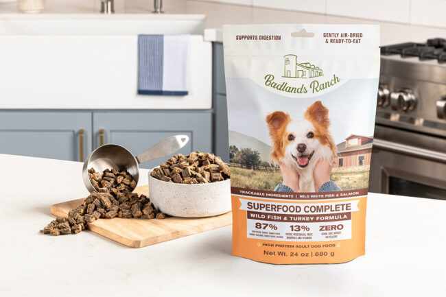 Badlands Ranch's Superfood Complete Wild Fish & Turkey dog food