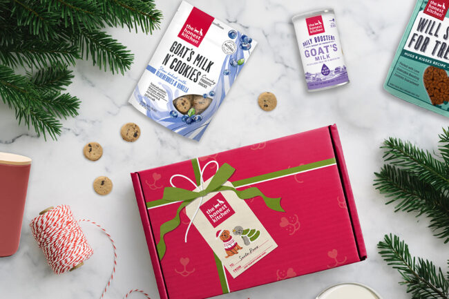 The Honest Kitchen's Santa Paws Milk & Cookies holiday treat box