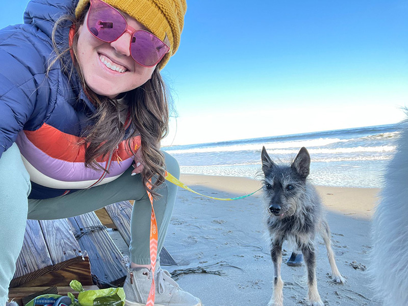 Lindsay Meyers and her beloved dog Mo