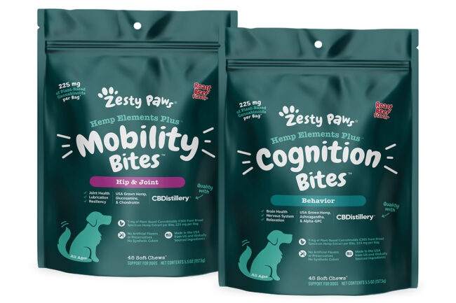 Zesty Paws adds Hemp Elements Plus dog supplements