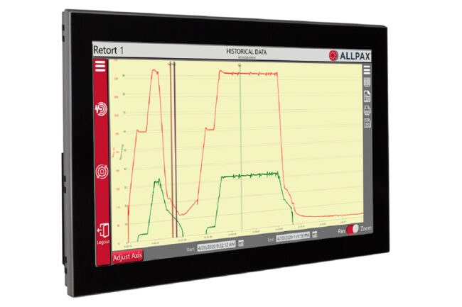 The new digital chart recorder from Allpax, shown here with historical data, displays input parameters clearly and understandably