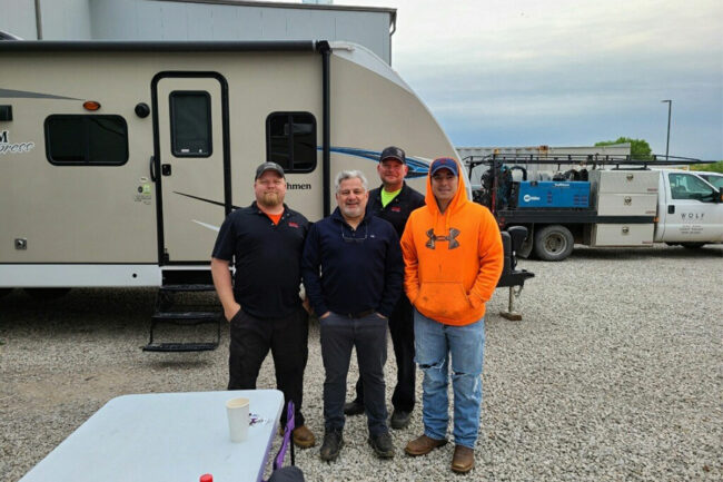 Allpax's installation crews camped in a pet food copacker’s parking lot while they upgraded the plant’s automated retort room