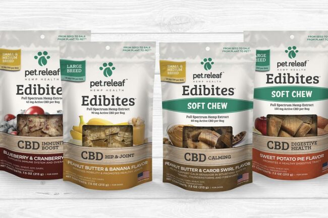 Reformulated Edibites CBD dog treats from Pet Releaf