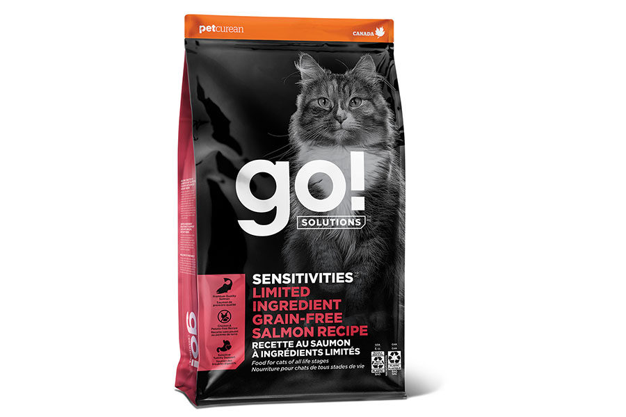 Petcurean’s Go! Solutions Sensitivities Limited Ingredient Grain-Free Salmon Recipe for Cats